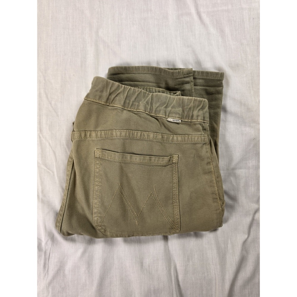 Mother Pants Womens 26 Green Quickie Dropout Prep Twill Pull On Chino 1874-413
